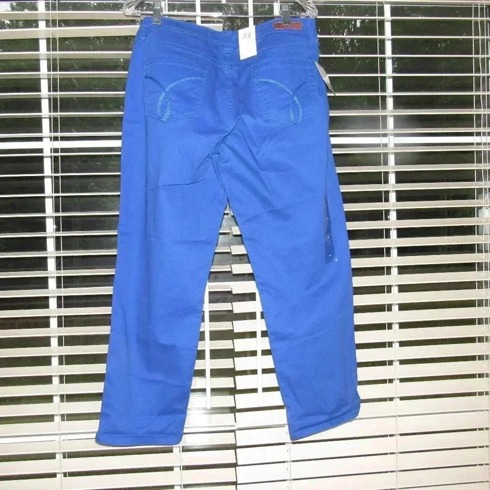 NWT CALVIN KLEIN JEANS Skinny Crop Blue Pants 14 - Picture 3 of 6